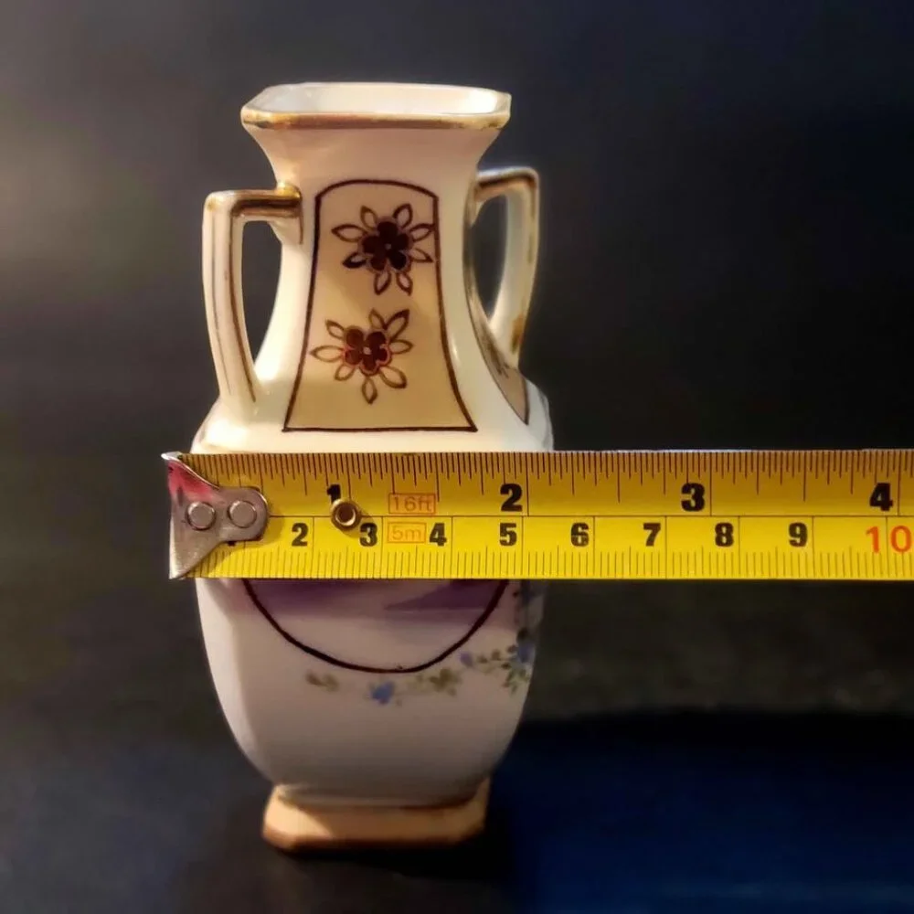 Antique Hand-Painted Porcelain Nippon Vase